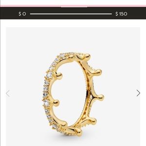 Clear sparkling crown ring